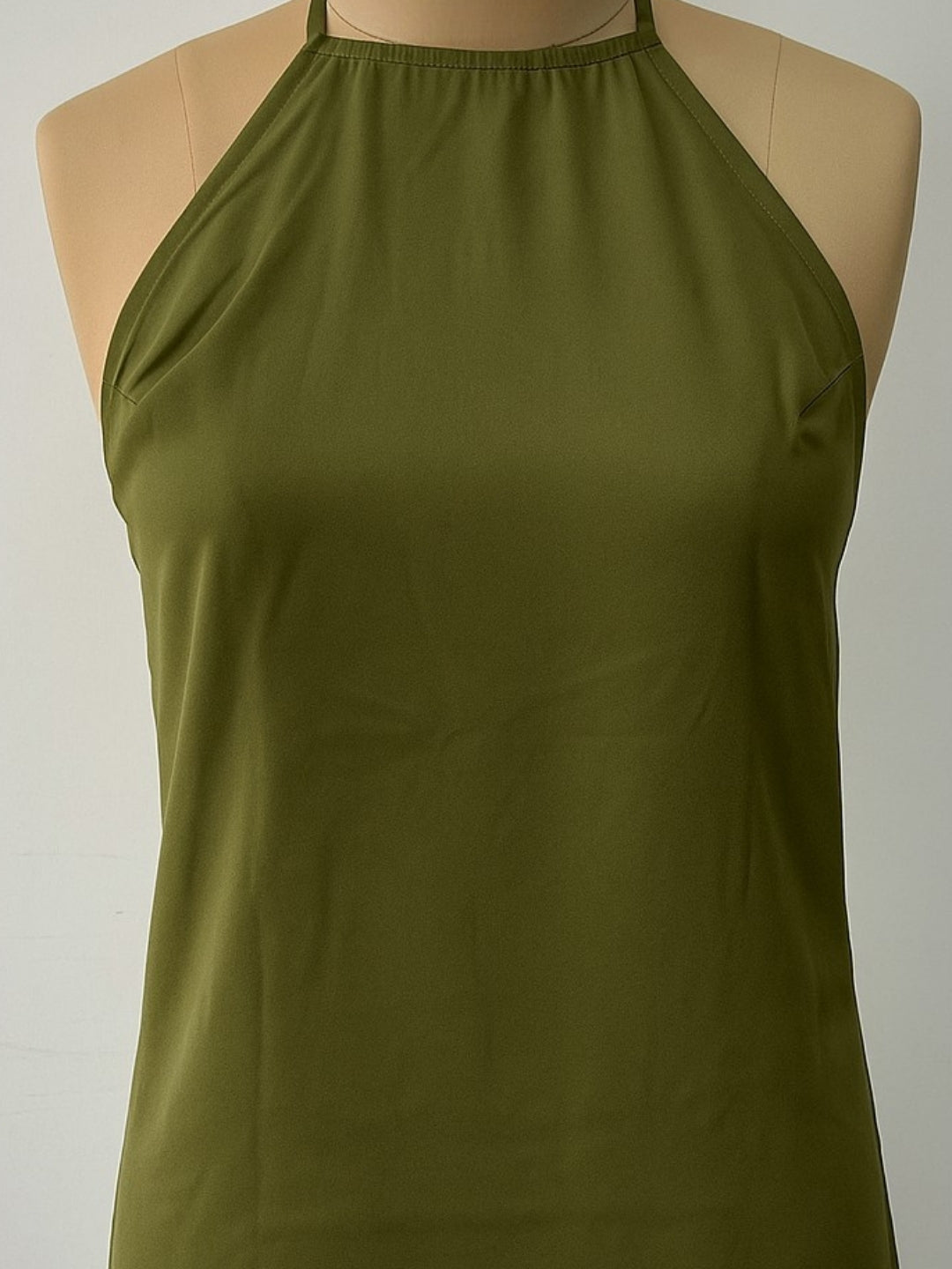 Olive Solid Mini Dress