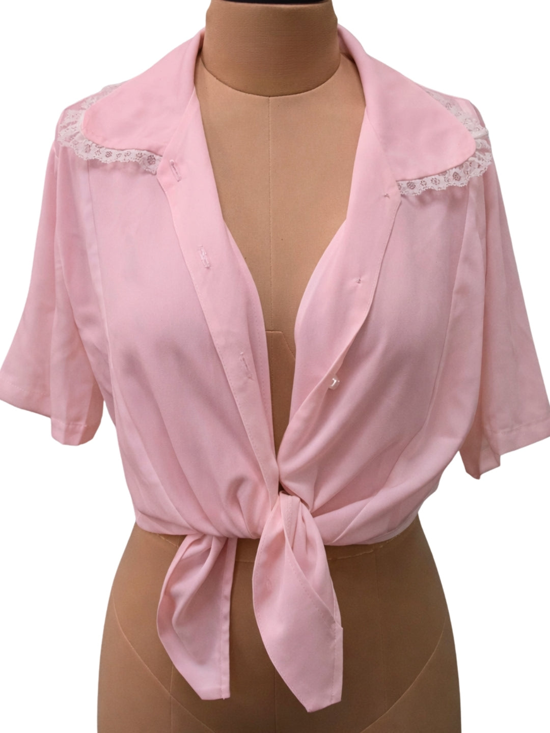 Pink Solid Short Shirt