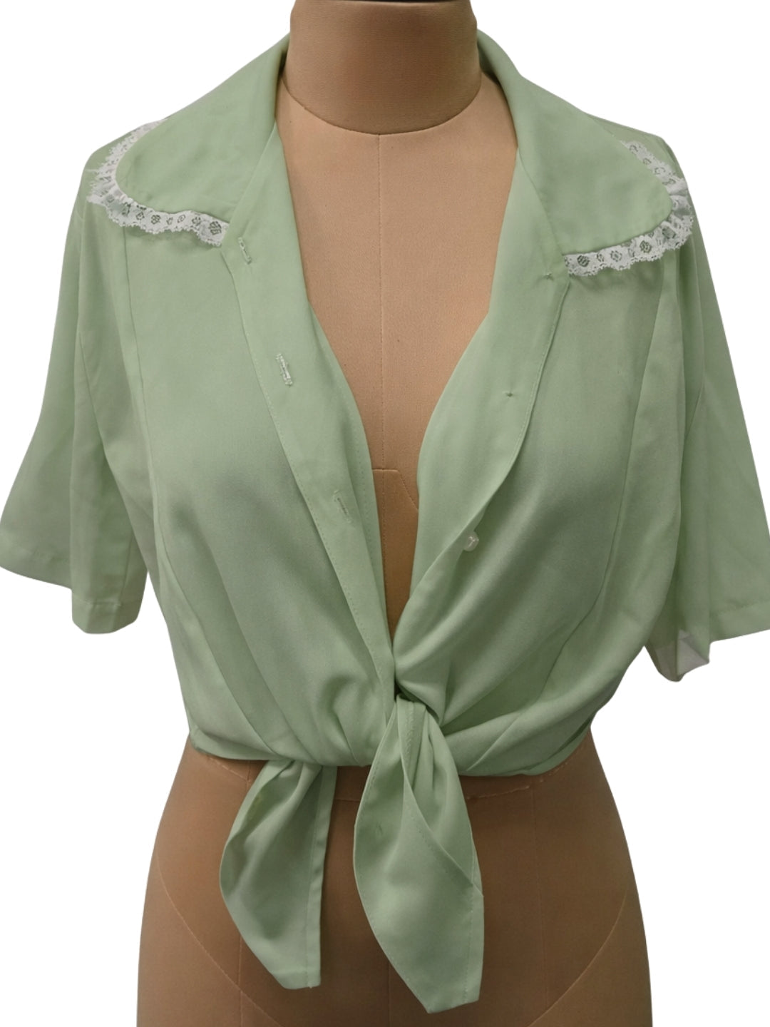 Green Solid Short Shirt