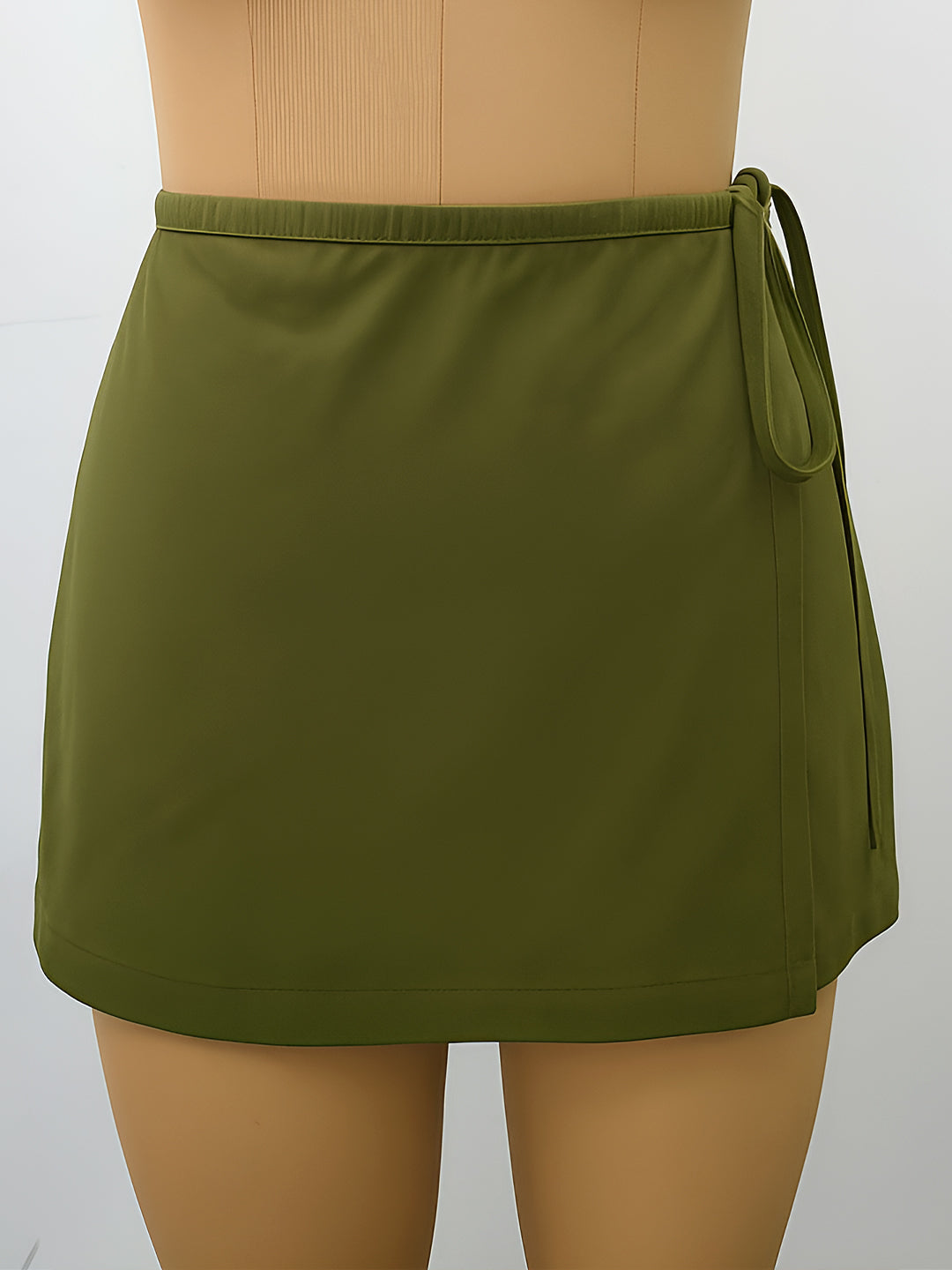 Olive Solid Skorts