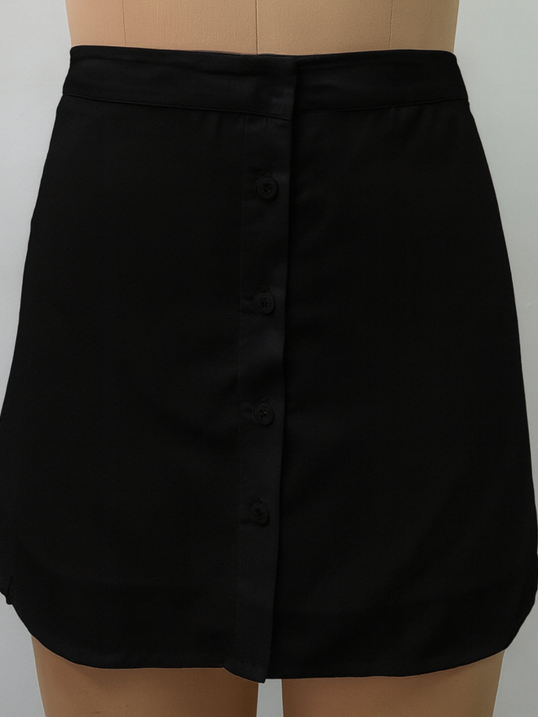 Black Solid Skirts