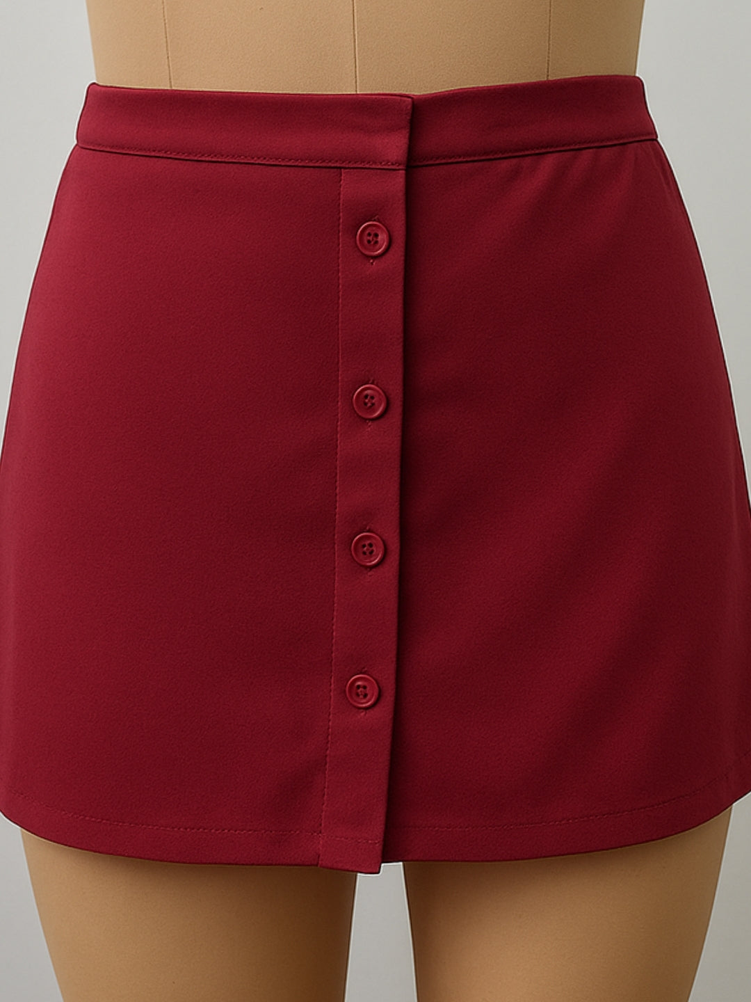 Maroon Solid Skirts