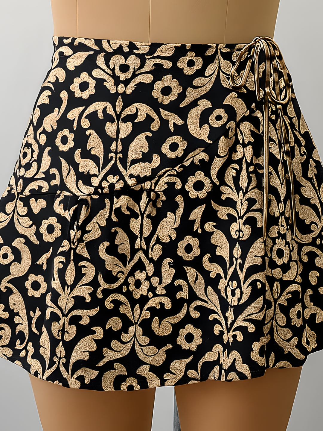 Black Printed Skirts