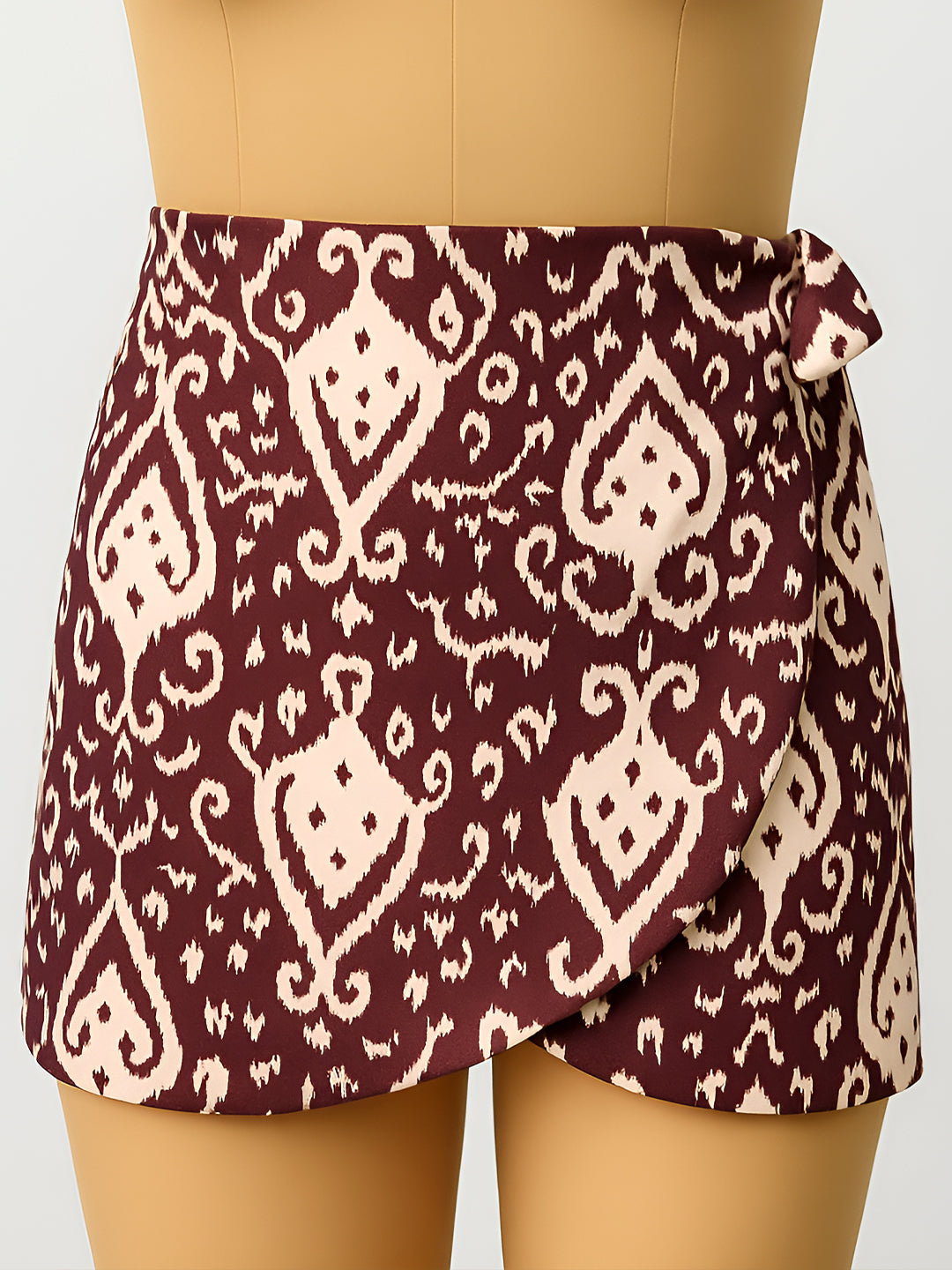 Brown Ethnic Motifs Skirts