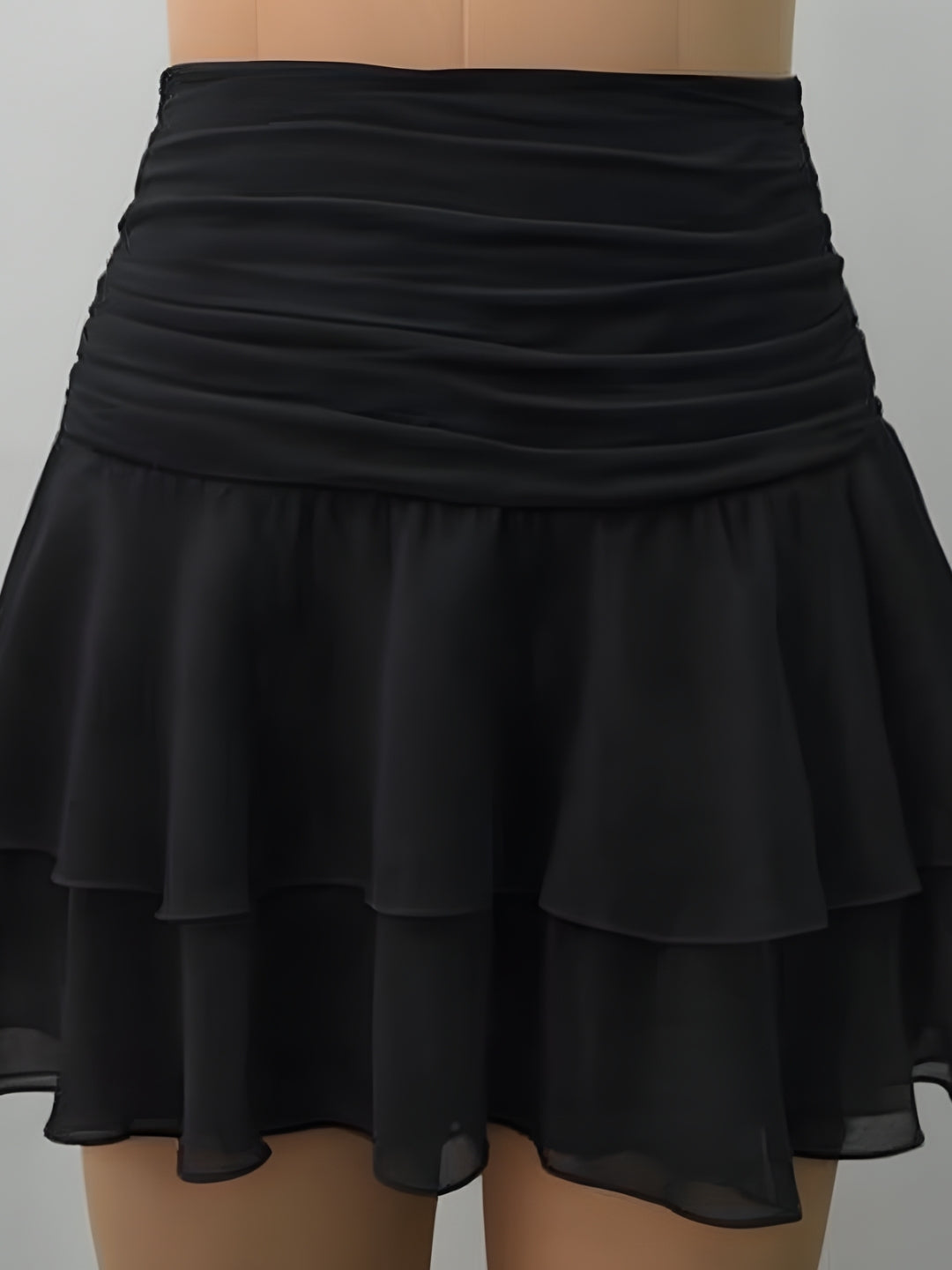 Black Solid Skirts