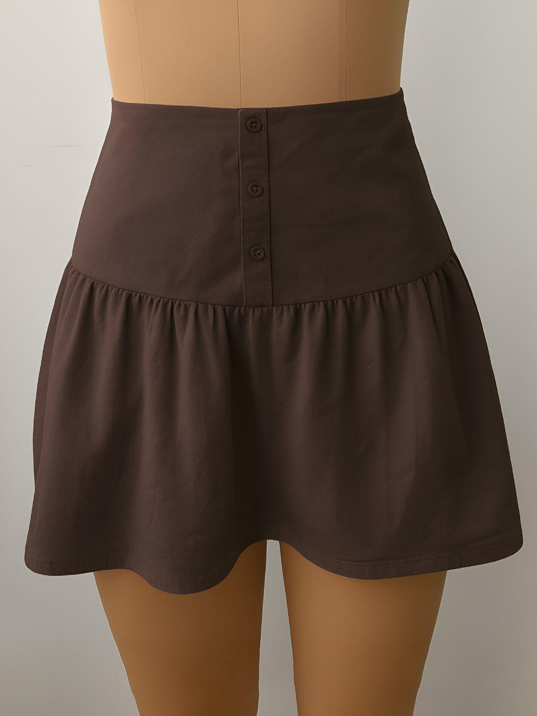 Brown Solid Skirts