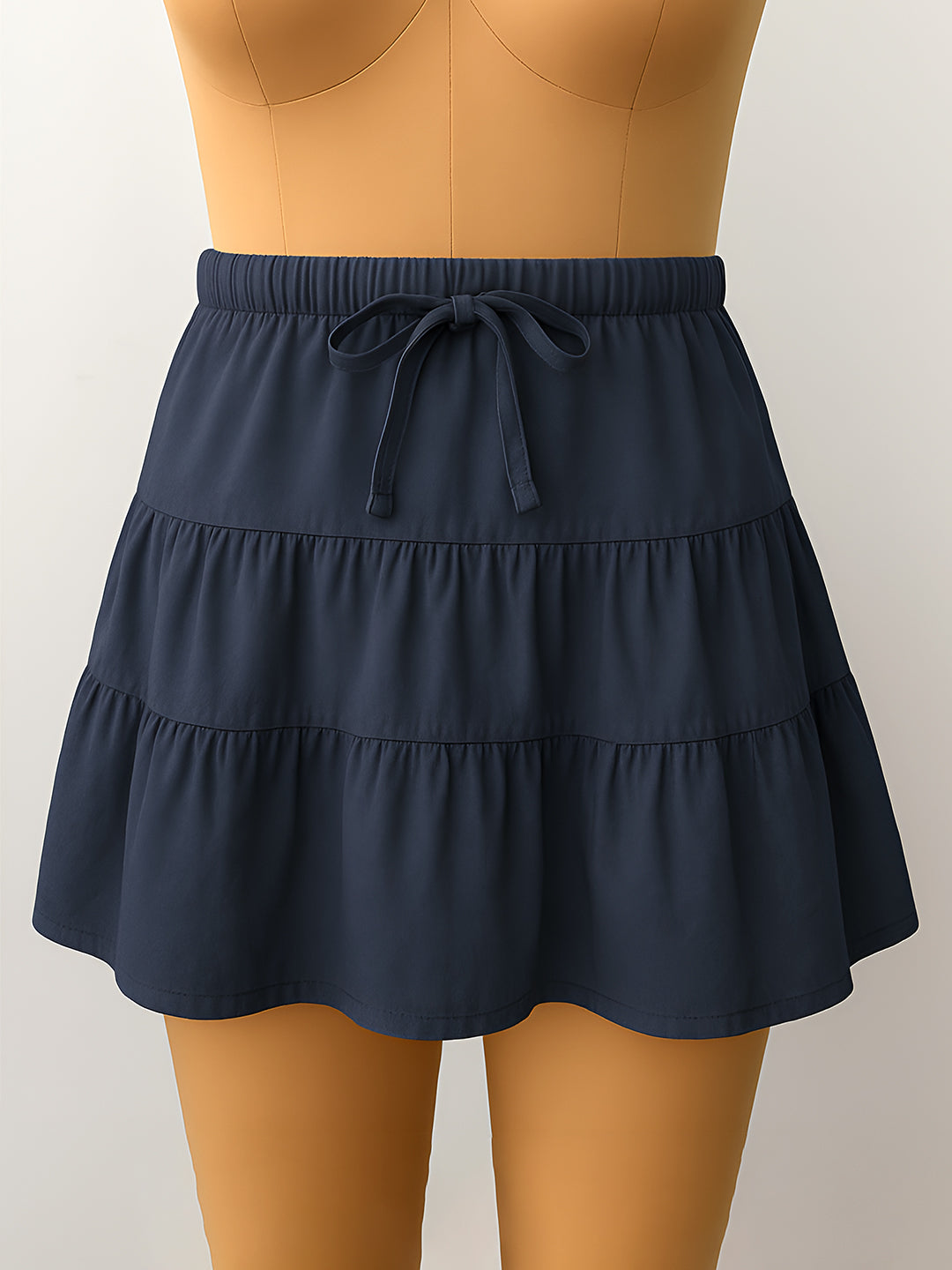 Blue Solid Skirts