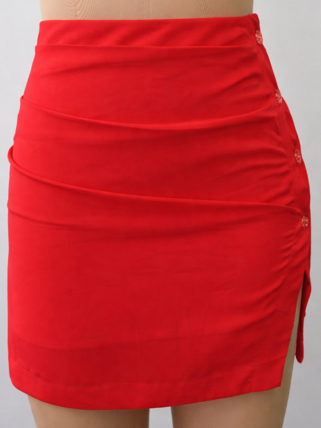 Red Solid Skirts
