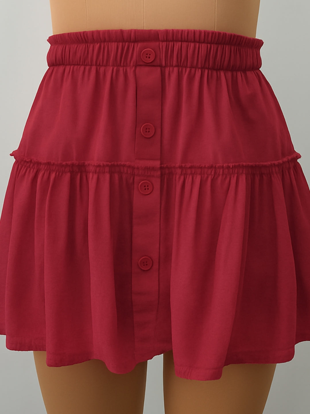 Maroon Solid Skirts