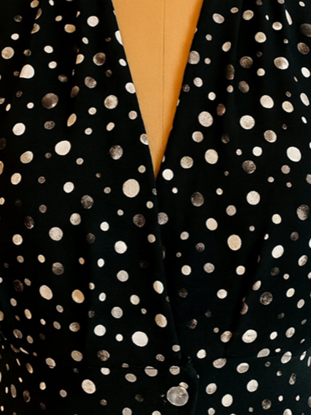 Black Polka Dot Sleeveless Top