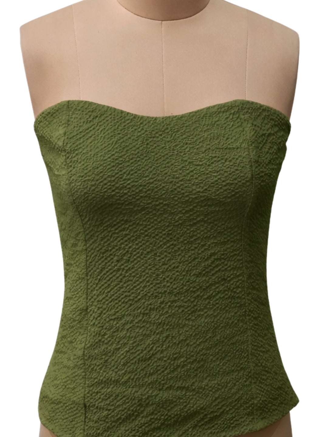 Olive Solid Sleeveless Top