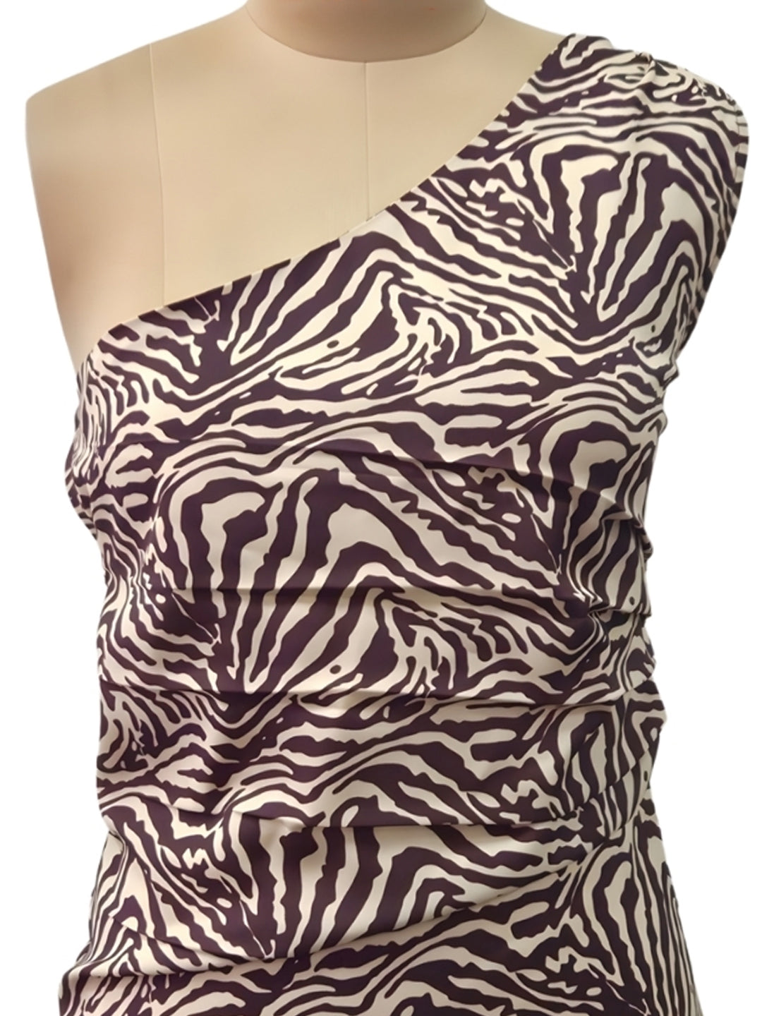 Brown Abstract Sleeveless Mini Dress