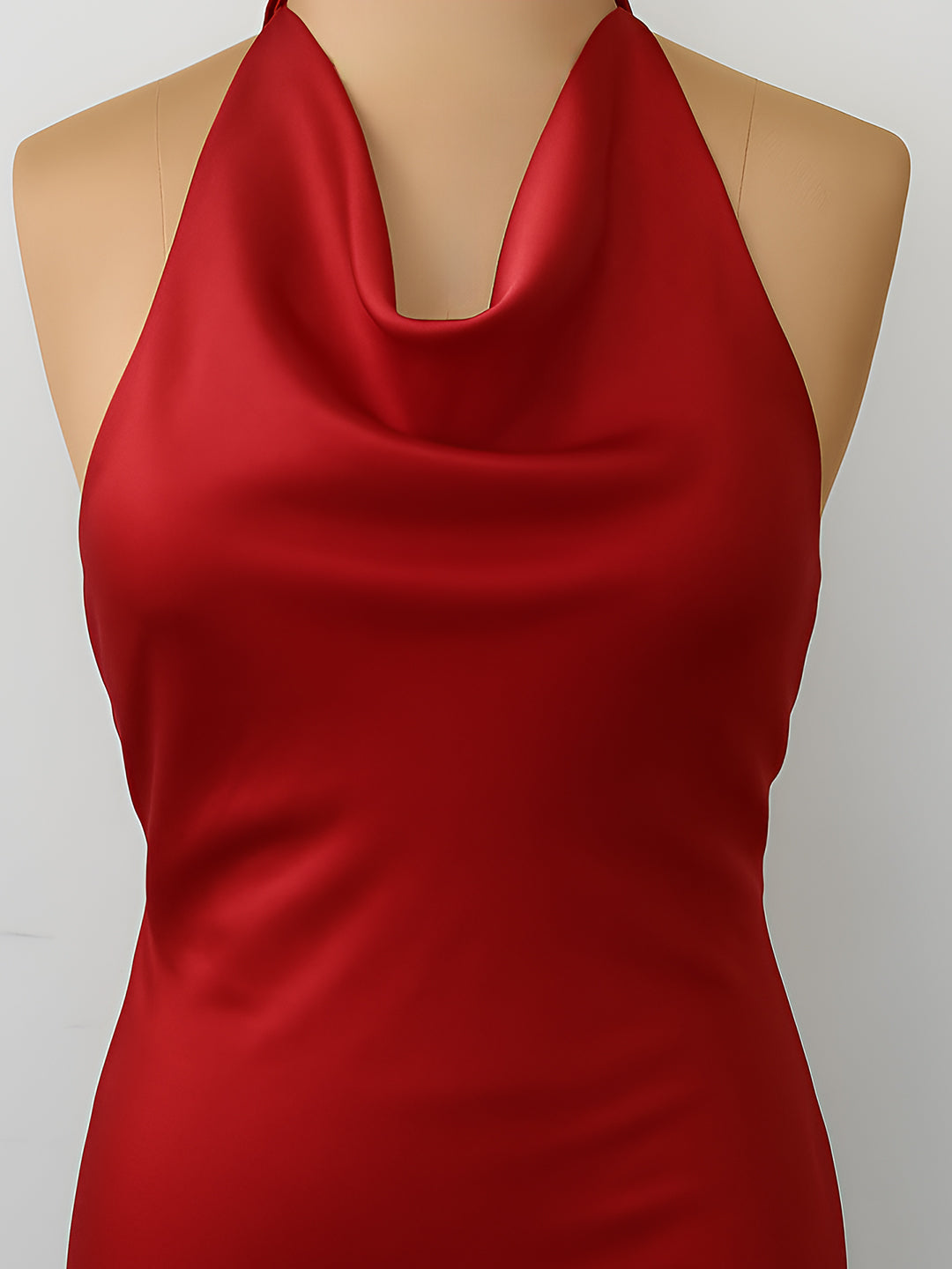Red Printed Sleeveless Mini Dress