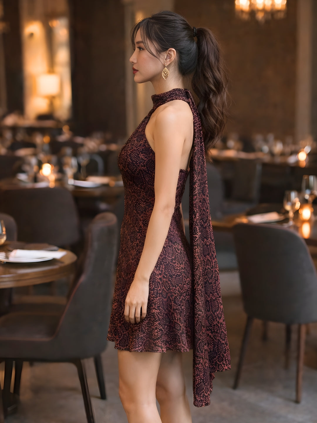 don't be basic Brown Animal Print Sleeveless Mini Dress