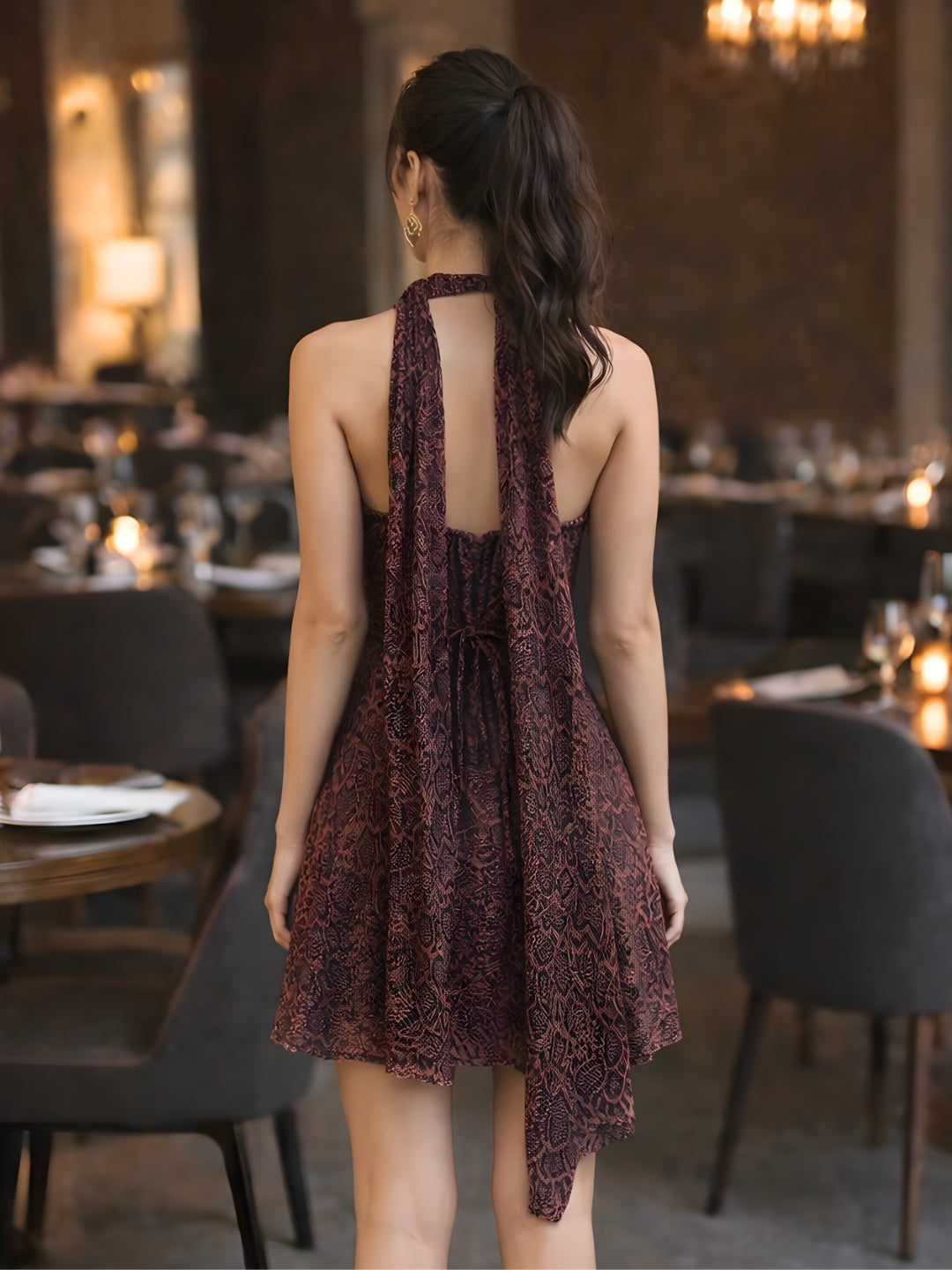 don't be basic Brown Animal Print Sleeveless Mini Dress