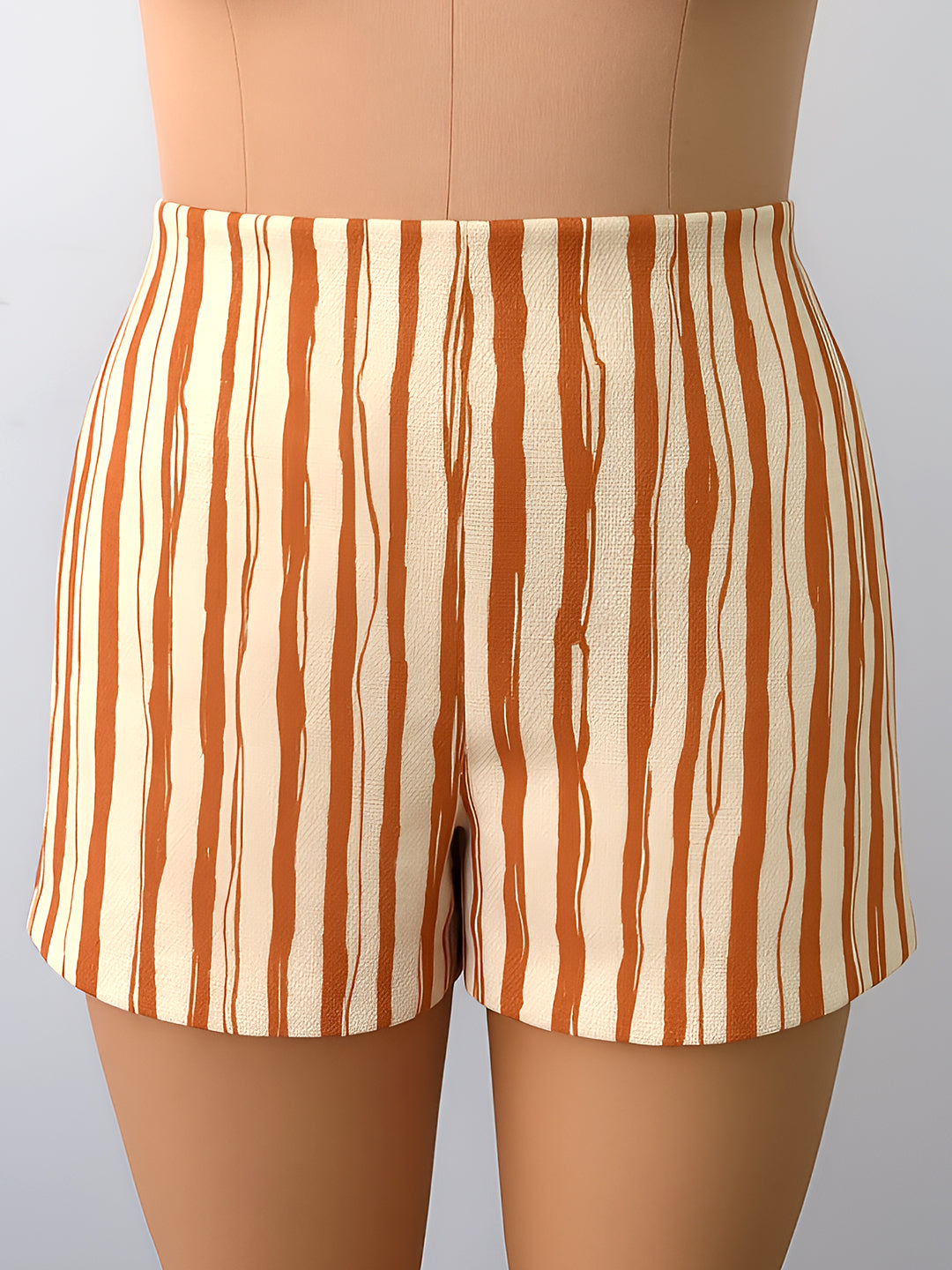 Cream Printed Shorts