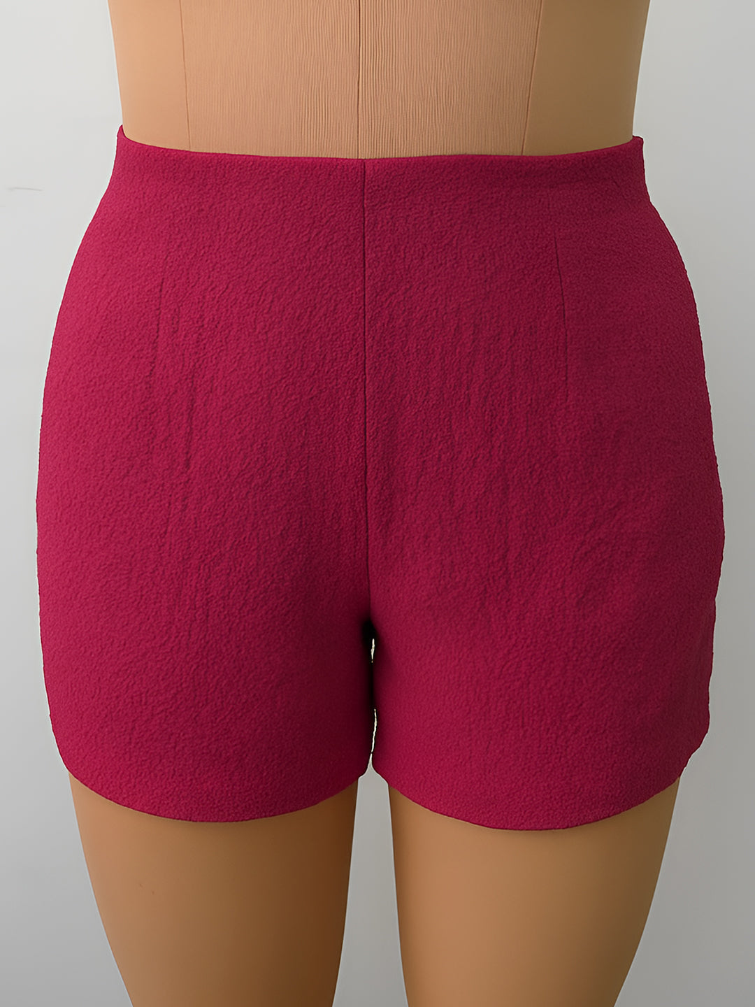 Maroon Solid Shorts