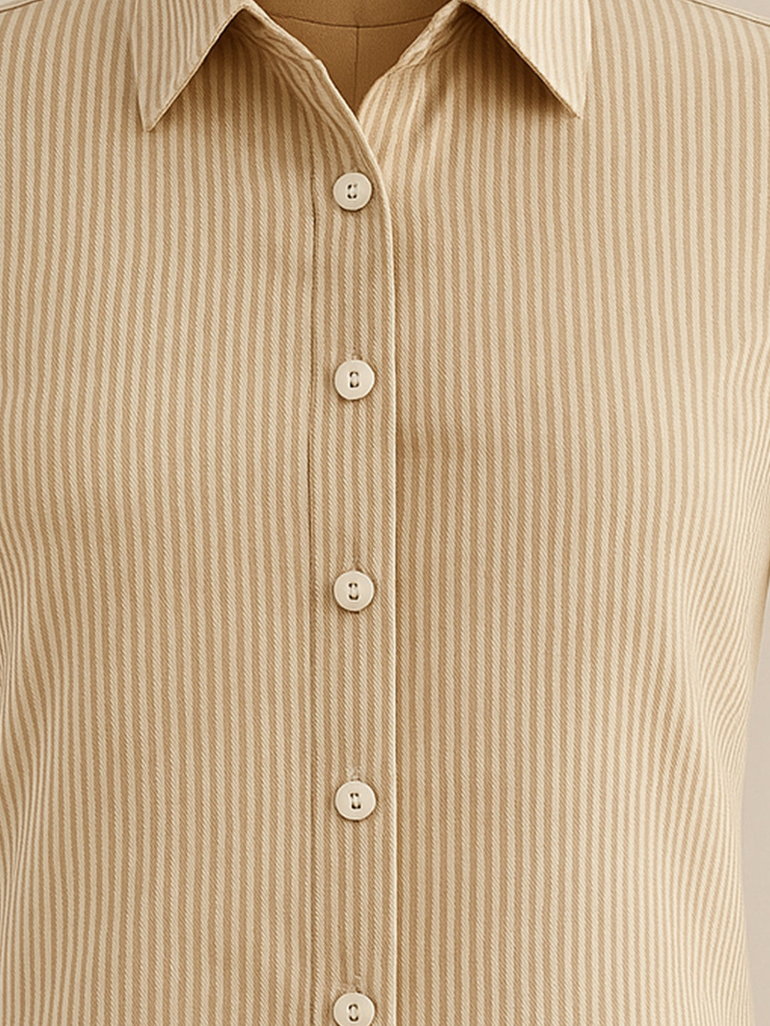 Brown Solid Half Sleeves Shirt