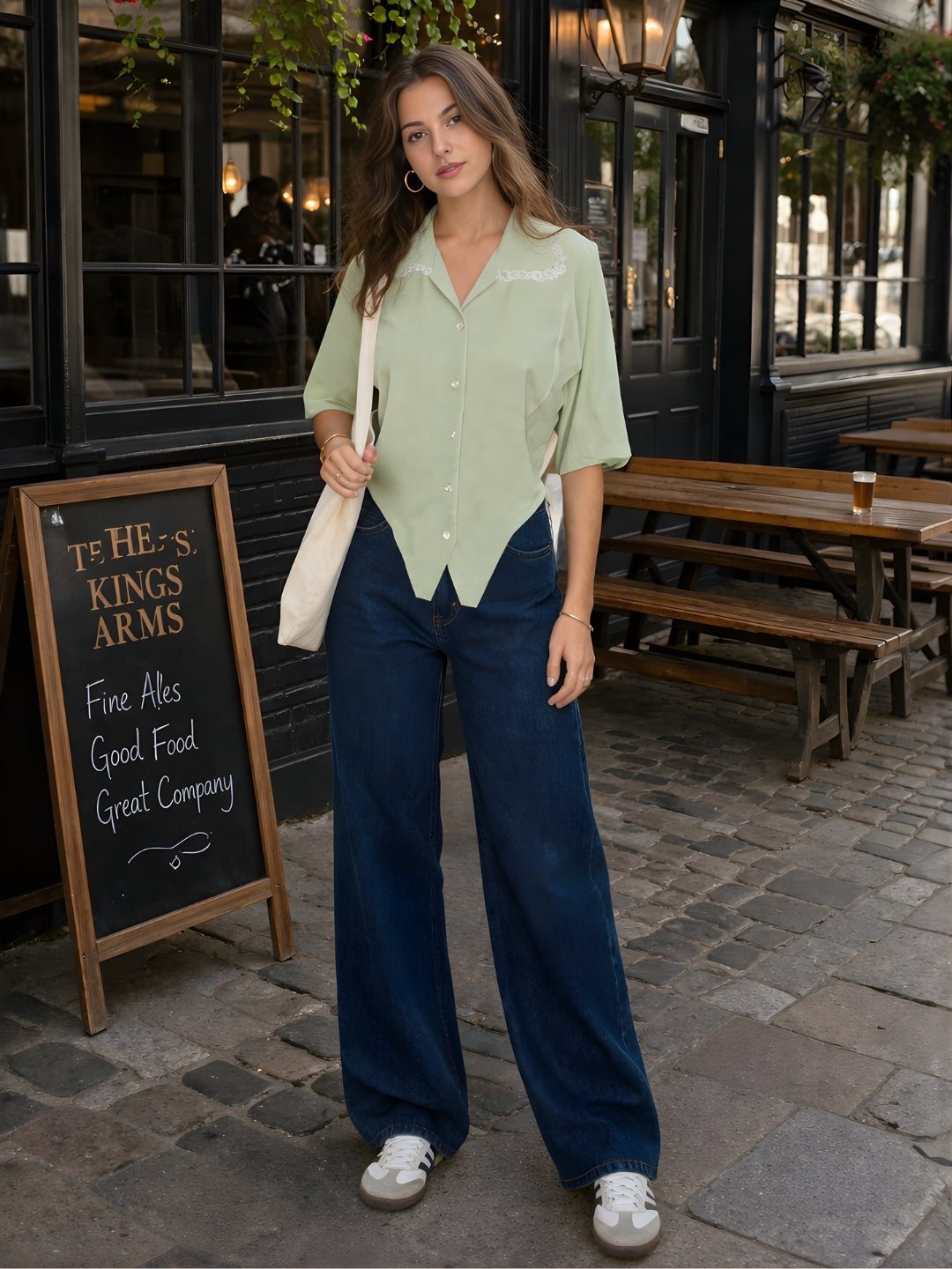 Green Solid Short Shirt