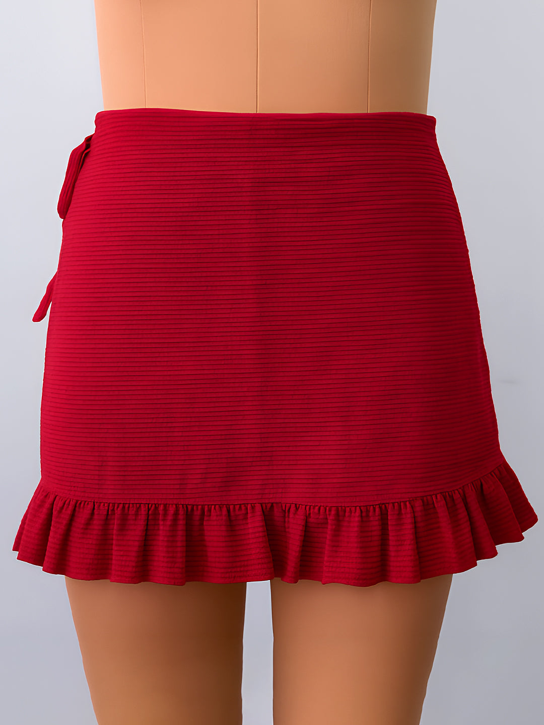 Maroon Solid Skorts