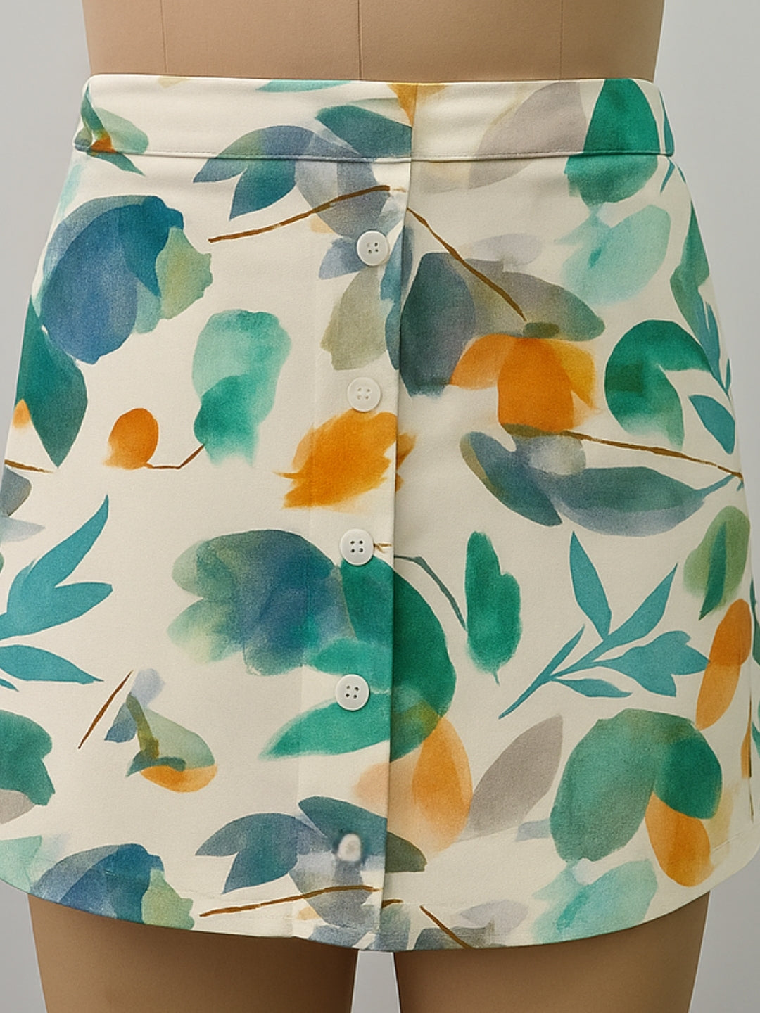 Cream Printed Skirts