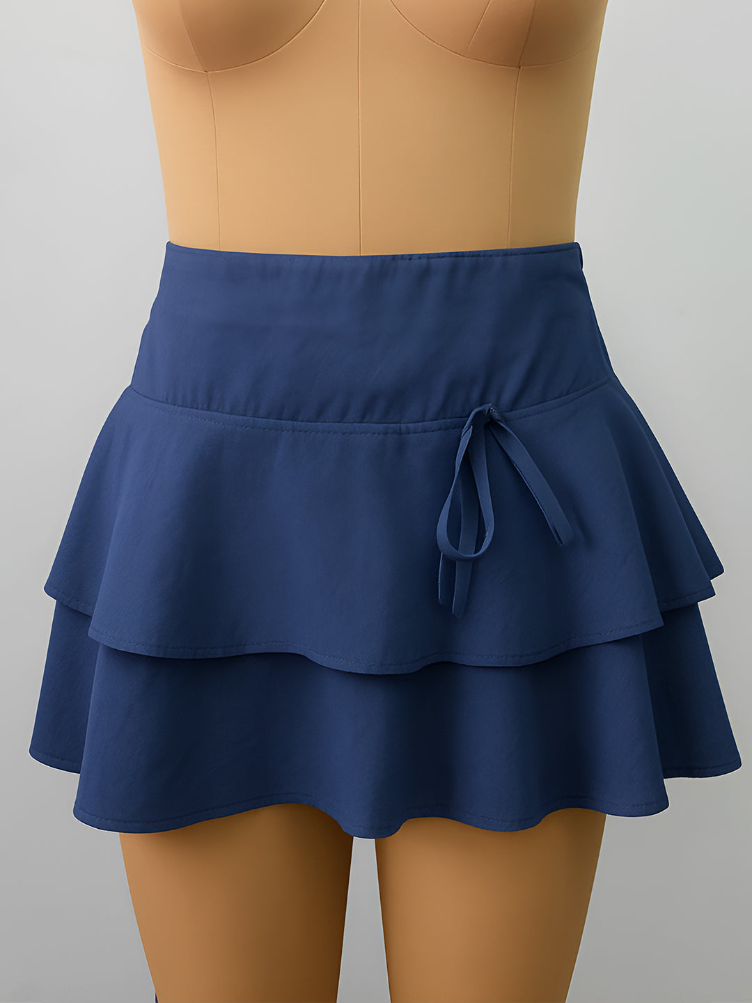 Blue Solid Skirts
