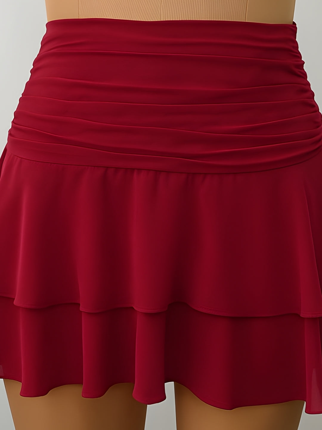 Maroon Solid Skirts