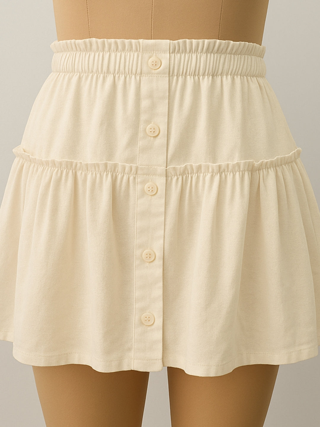 Off White Solid Skirts