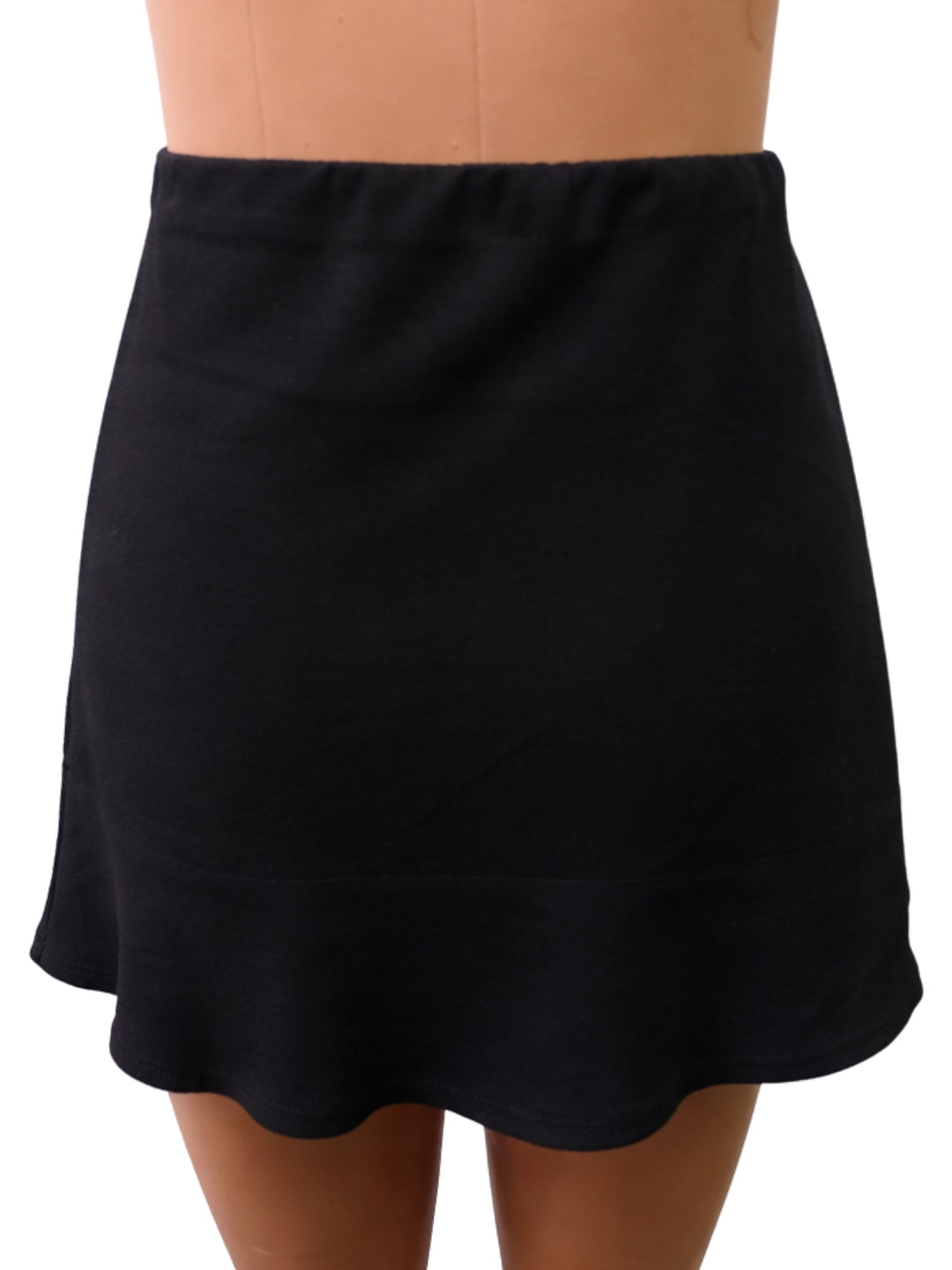 Black Solid Skirts