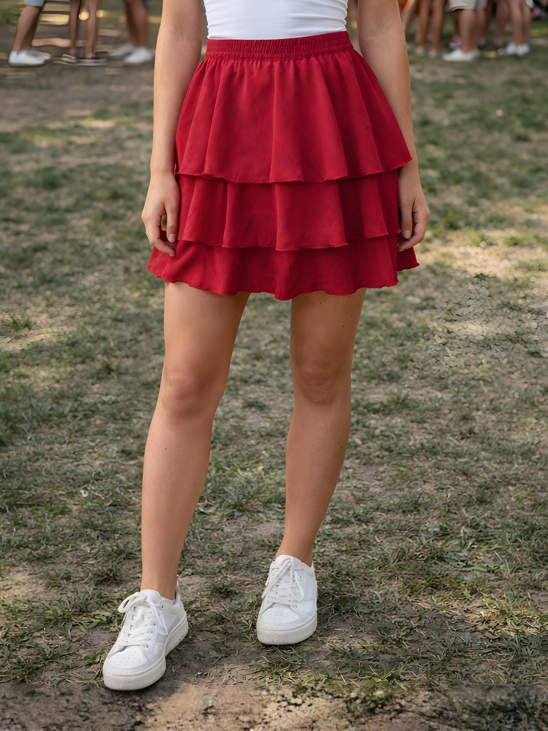 Magenta Solid Skirt