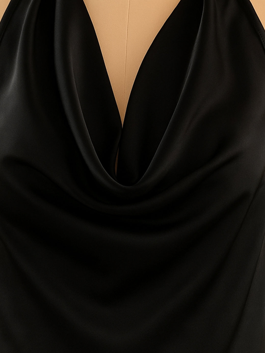 Black Solid Sleeveless Top