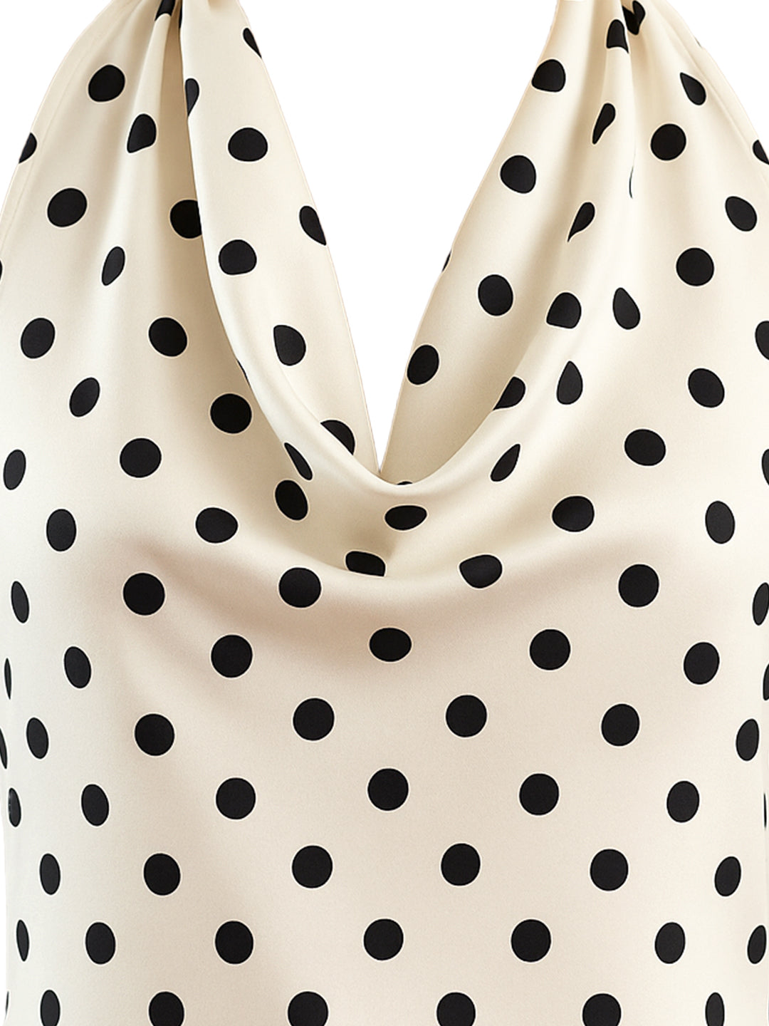 White Polka Dot Sleeveless Top