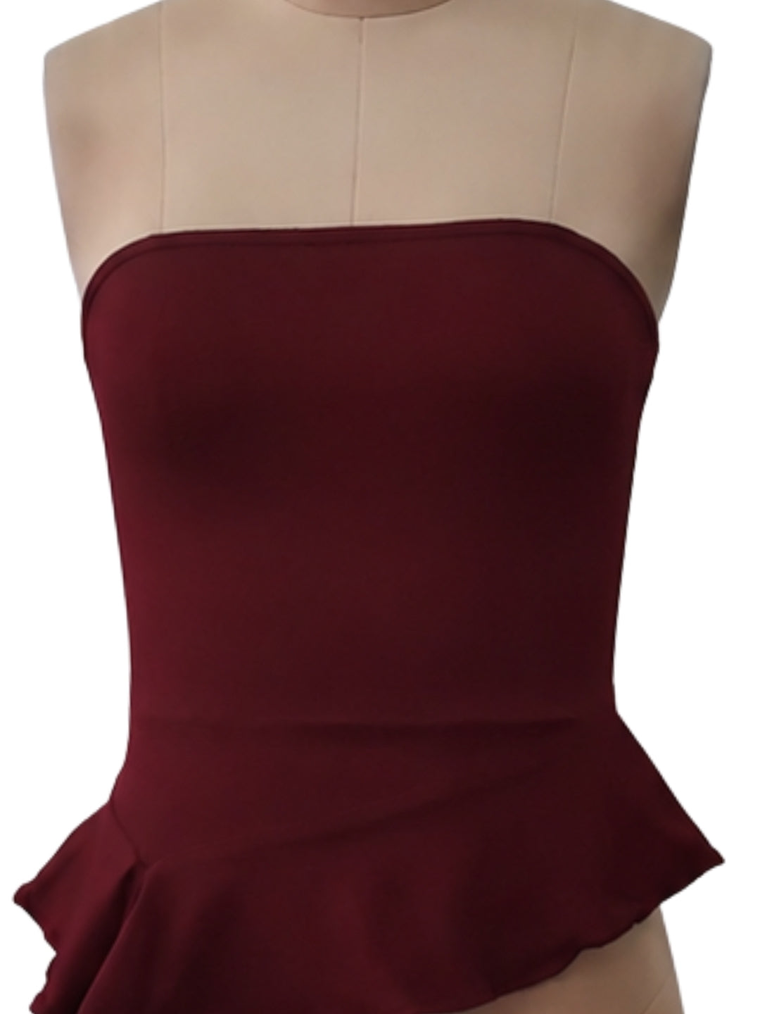 Maroon Solid Sleeveless Tops & Tees