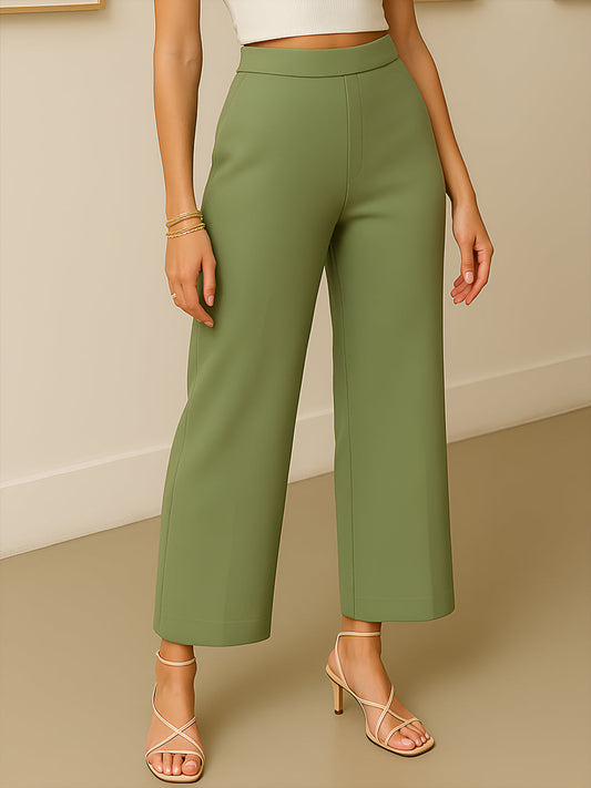Green Solid Trouser